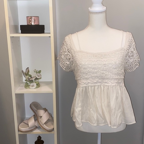 American Eagle Outfitters Tops - American Eagle white Boho Top